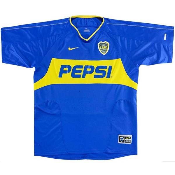 Camiseta Boca Juniors Primera Equipación Retro 2003 2004 Azul